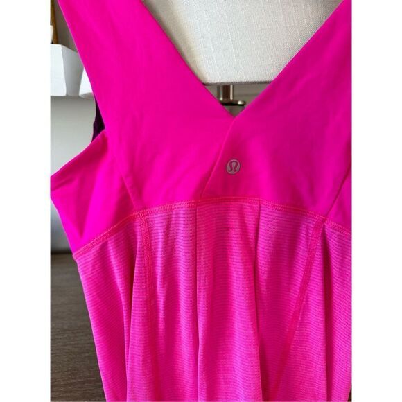 Lululemon Hustle & Bustle Tank Heathered Raspberry Glo Light Size 6 - Picture 6 of 10